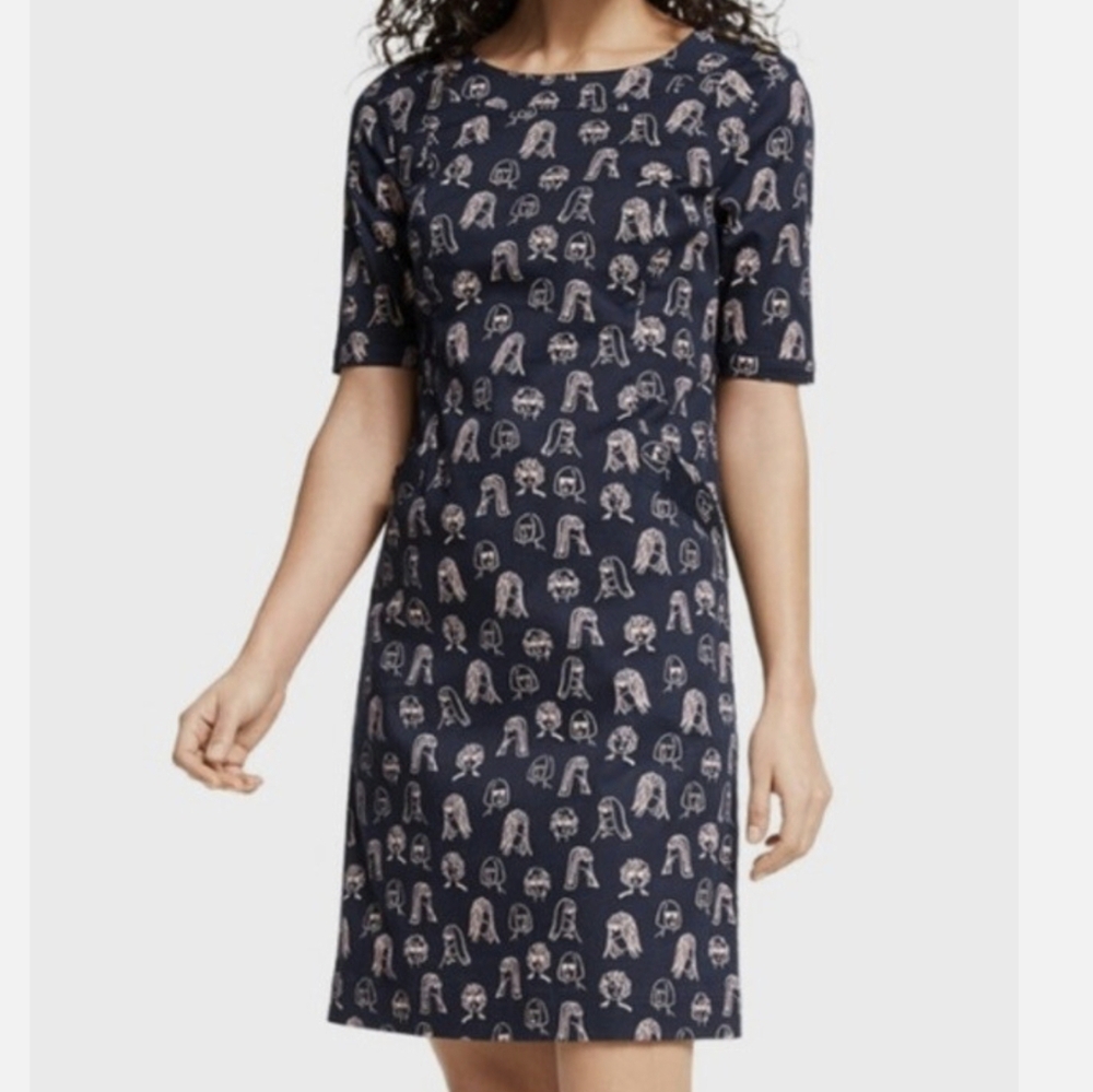 NWT Boden Navy Iona Button Detail Dress